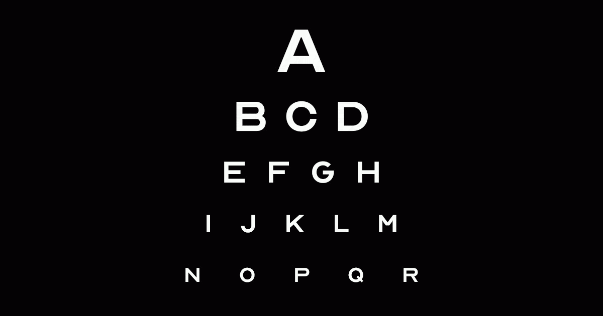 Eye Chart Bold Font